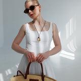 Colier, inox, aur, hipoalergenic, cadou, handmade, realizat manual, bijuterii, pandantiv, lant, snur, asimetrie, statement