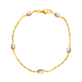 Bratara de picior, perla de cultura, inox, aur, hipoalergenic, cadou, handmade, realizat manual, bijuterii, accesorii