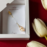 martisor, brosa, ac, auriu, realizat manual, handmade, pin, perla de cultura, artizanat, accesoriu, timeless