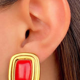 cercei inox, auriu, perle de cultura, cercei statement, cadou, bijuterii, realizat manual, cercei hipoalergenici, agata alba, vintage, pietre semipretioase, onix