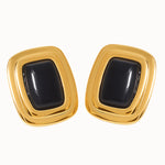 cercei inox, auriu, perle de cultura, cercei statement, cadou, bijuterii, realizat manual, cercei hipoalergenici, agata alba, vintage, pietre semipretioase, onix