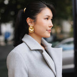 cercei inox, cercei hipoalergenici, cercei statement, cercei aurii, bijuterii, accesorii