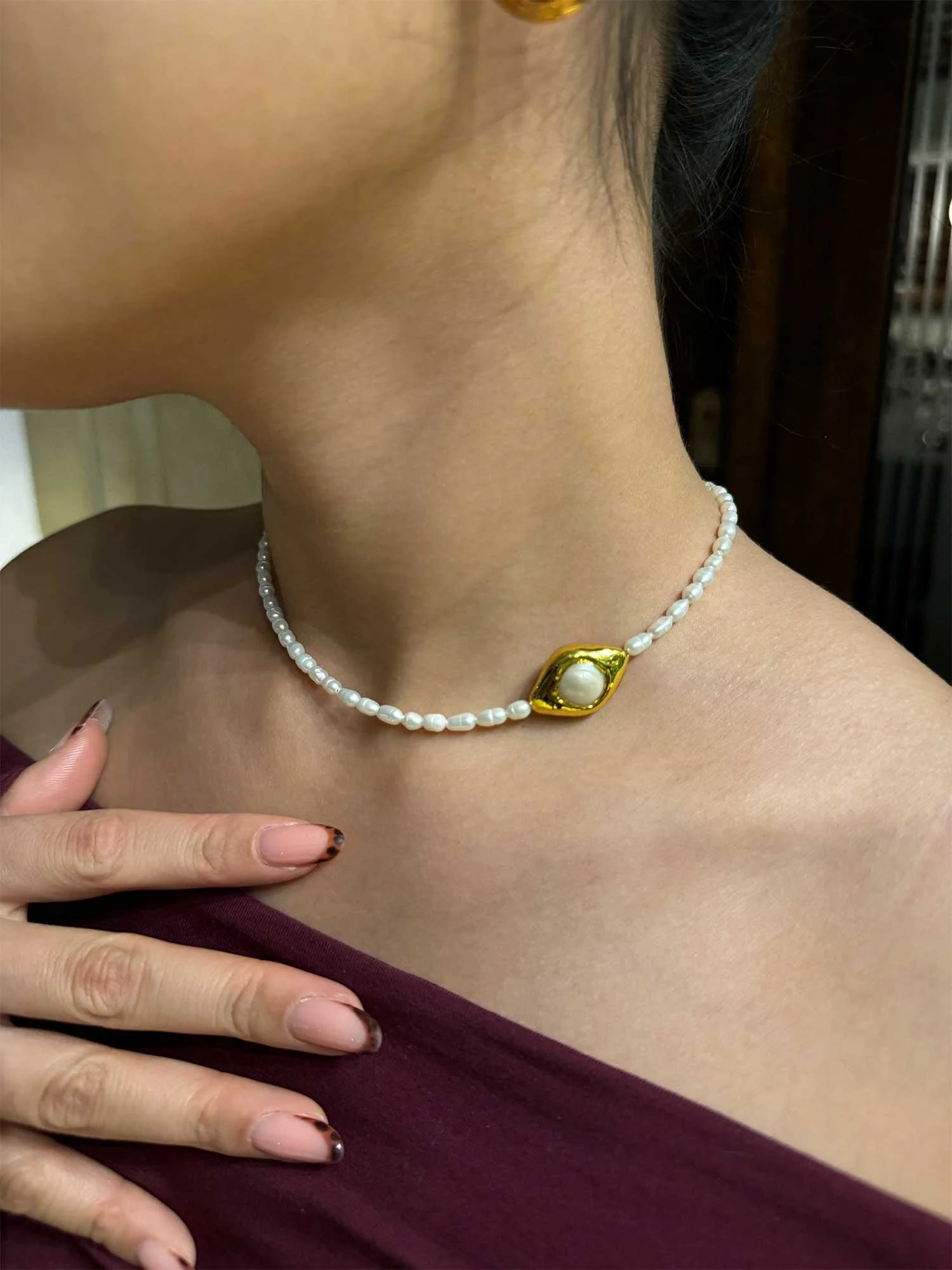  Colier, inox, hipoalergenic, cadou, handmade, realizat manual, bijuterii, perle de cultura, pietre semipretioase, personalizat, mesaj, cadou inedit, accesorii