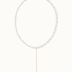 Colier, inox, aur, hipoalergenic, cadou, handmade, realizat manual, bijuterii, perle de cultura, pandantiv, perla baroc, auriu, pietre semipretioase, hematite, , accesorii, handcrafted, statement, lant, lantisor, cadou, asimetrie