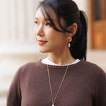 Colier, inox, aur, hipoalergenic, cadou, handmade, realizat manual, bijuterii, perle de cultura, pandantiv, perla baroc, auriu, pietre semipretioase, hematite, , accesorii, handcrafted, statement, lant, lantisor, cadou, argint, aur