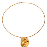 Colier, inox, aur, hipoalergenic, cadou, handmade, realizat manual, bijuterii, perle de cultura, pandantiv, perla baroc, auriu, pietre semipretioase, hematite, , accesorii, handcrafted, statement, lant, lantisor, cadou