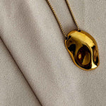 Colier, inox, aur, hipoalergenic, cadou, handmade, realizat manual, bijuterii, perle de cultura, pandantiv, perla baroc, auriu, pietre semipretioase, hematite, , accesorii, handcrafted, statement, lant, lantisor, cadou